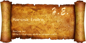 Harcsa Endre névjegykártya